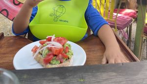 Tostada aguacate  at El Apapacho in Merida