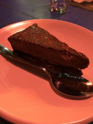 Chocolate cake! I’m pretty sure this was raw vegan. at El Apapacho in Merida