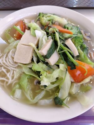 养生手工面汤$4.30 at Fu Kang 富康素食轩 - Yishun in North Singapore