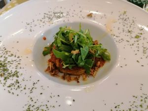 Flan at Monnalisa Caffe in Assisi