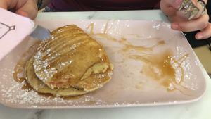 Vegan pancake   at Monnalisa Caffe in Assisi