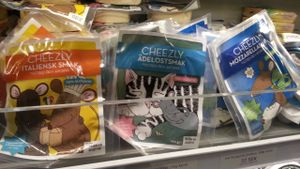 local vegan cheeses at Goodstore - Asogatan in Stockholm