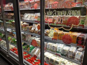 meats and tofu at Goodstore - Asogatan in Stockholm