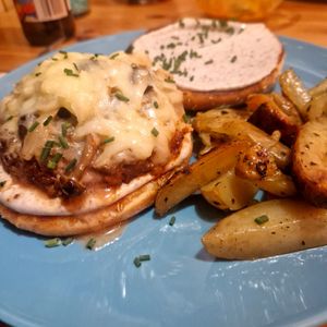 Truffle burger at La Voladora in Alicante