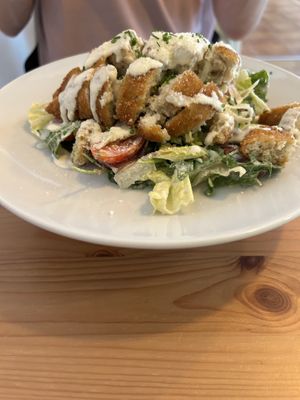 Ranch salad with breaded chicken  at La Voladora in Alicante