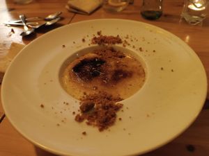Creme brulé at La Voladora in Alicante