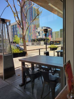 From out window seats at Beshock Ramen in San Diego