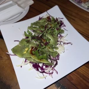 steamed veggie gyoza  at Sushi Nekosan in La Jolla