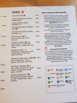 Carta at Bar Mundo in Estella