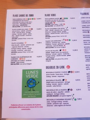 Carta at Bar Mundo in Estella