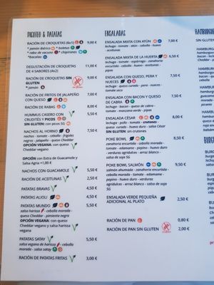 Carta at Bar Mundo in Estella