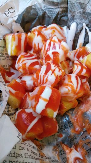 Patatas bravas veganas at Bar Mundo in Estella