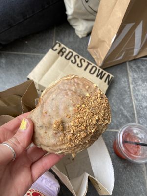limited edition vegan almond butter cinnamon scroll  at Crosstown Doughnuts - Soho in London
