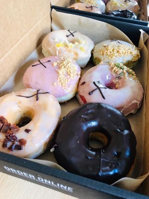 Vegan dozen at Crosstown Doughnuts - Soho in London