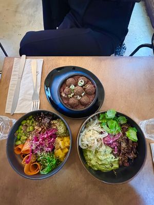 poke & jack bowl w meatballs  at Les Bols d'Antoine in Paris
