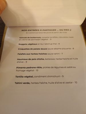 Starters at Les Bols d'Antoine in Paris