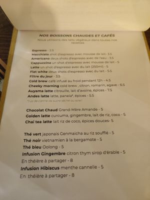 Hot drinks at Les Bols d'Antoine in Paris