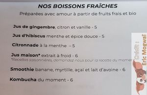 Cold drinks at Les Bols d'Antoine in Paris