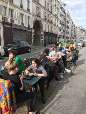 Outside at Les Bols d'Antoine in Paris
