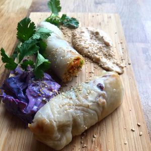 Spring rolls at Les Bols d'Antoine in Paris