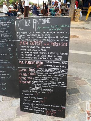 Menu at Les Bols d'Antoine in Paris