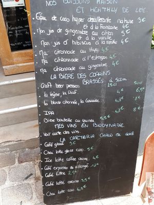 Menu at Les Bols d'Antoine in Paris