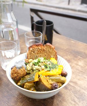 Hot bowl w/vegetables tajine-style at Les Bols d'Antoine in Paris