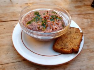 Risotto olives et huile de truffe at Les Bols d'Antoine in Paris