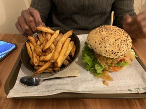Burger and fries!  at The Wild Note in Bordeaux