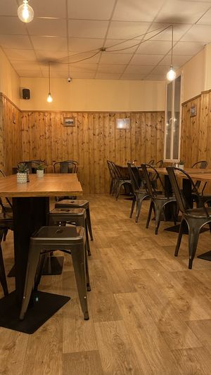 The seating area upstairs  at The Wild Note in Bordeaux