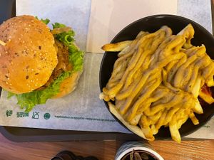 Cheesy fries and wild burger  at The Wild Note in Bordeaux