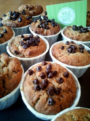 Dessert de la semaine / dessert of the week 
Muffin beurre de cacahuète banane 
Muffin Peanut butter banana  at The Wild Note in Bordeaux