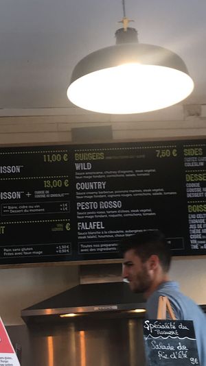 Menu (sorry for blur) at The Wild Note in Bordeaux