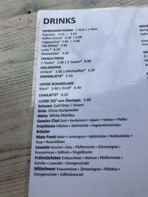 Drinks   at Cafe Largo in Berlin