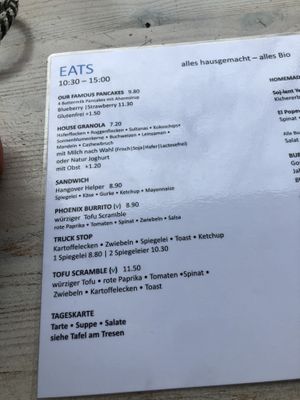 Menu   at Cafe Largo in Berlin