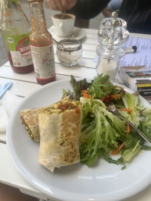 phoenix buritto (tofu scrambled)   at Cafe Largo in Berlin