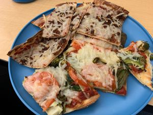 My work caters their pizza for the plant based eater in the office. This pizza was very delicious. The “sausage” pizza is made with soyrizo   at Fresh Brothers in San Diego