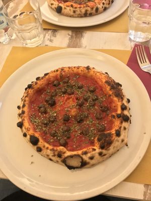 Taggia pizza at Crudo Fa La Pizza in Turin
