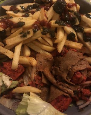 Mixed Kebab and Fries  at Panjab Pizza in Wolverhampton