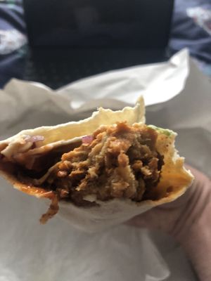 Chicken kebab wrap at Panjab Pizza in Wolverhampton