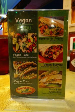 Vegan Menu pt 2 at Gorditas Mexico in Galveston