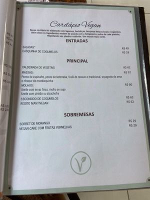 Cardápio vegano   at Donna Pinha in Santo Antonio Do Pinhal