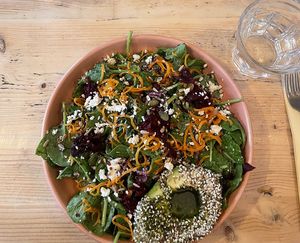 Salad with a sprinkle of tofu😒 at Avobar in London