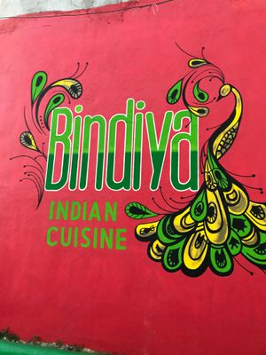 Street view of the outside of the restaurant at Bindiya in Cozumel