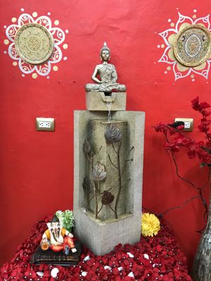 Beautifully decorated interior of the restaurant at Bindiya in Cozumel