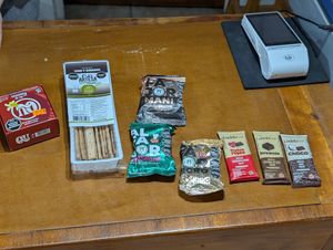 Vegan loot at Mudra in Esquel