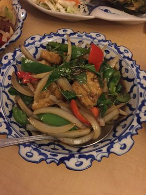 Tofu with Mint Leaves at Thai House in Bakersfield