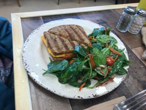 Vegan grilled cheese at Cafe Blossom in Barnegat