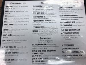 Menu at Cafe Blossom in Barnegat