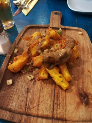 Cassava Fries Vegan Starter Nov-2018 at The Fish & The Chip in Leicester